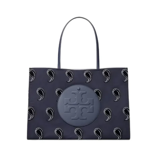 Ella Paisley-Pattern Double T Motif Tote Bag