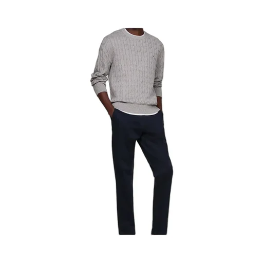 Cable-Knit Crew-Neck Sweater