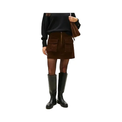 Cargo Pocket Corduroy Mini Skirt