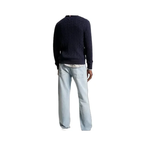 Cable-Knit Crew-Neck Sweater