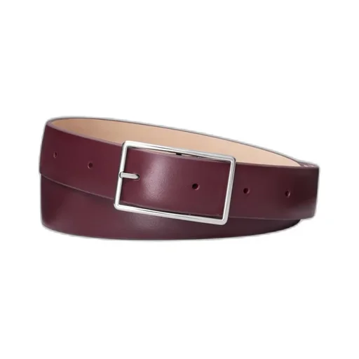Logo-Plaque Leather Belt