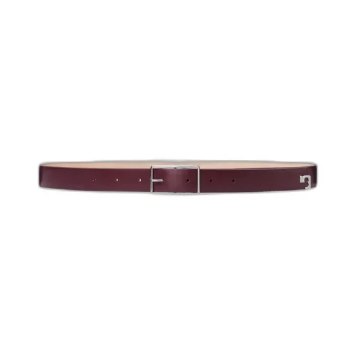 Logo-Plaque Leather Belt