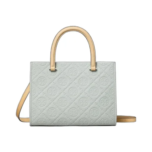 T Monogram Pebble Top-Handle Tote