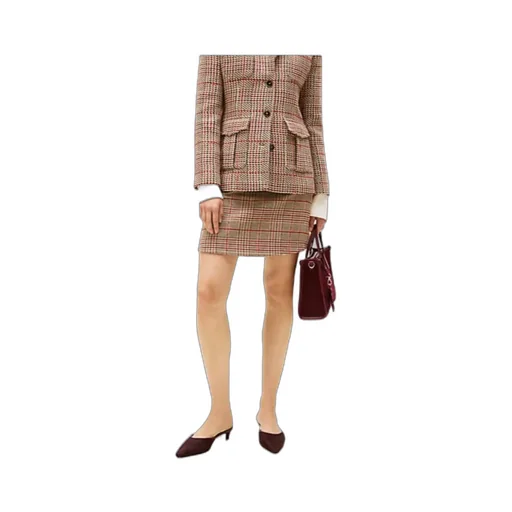 Check Tweed Mini Skirt