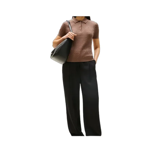 Cable Knit Polo Short Sleeve Jumper