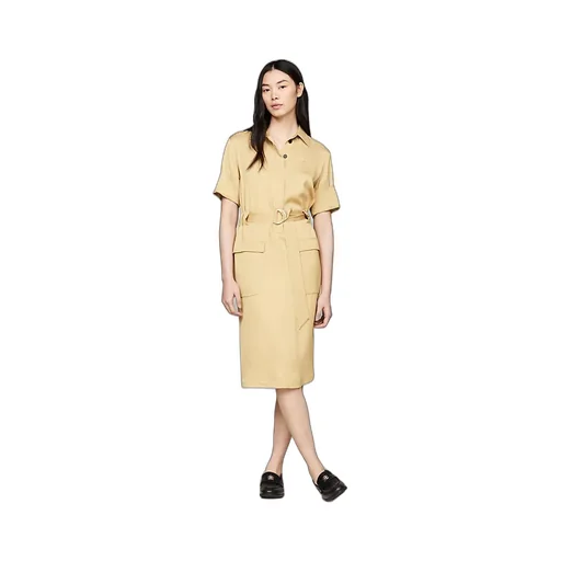 Half-Open Collar Dress