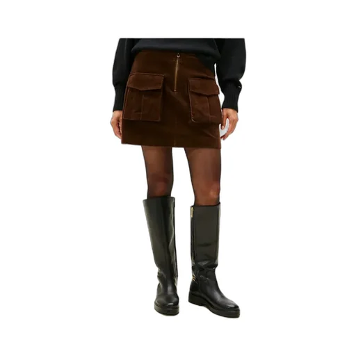 Cargo Pocket Corduroy Mini Skirt