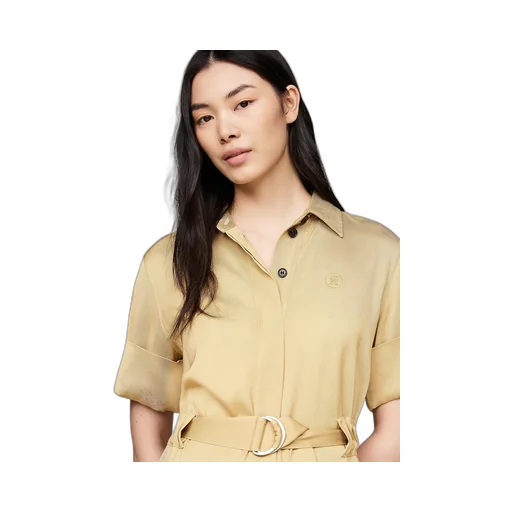 Half-Open Collar Dress
