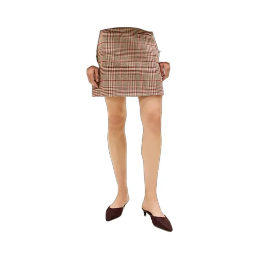 Check Tweed Mini Skirt