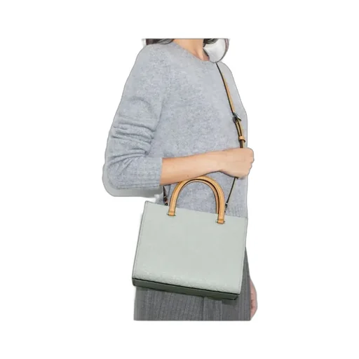 T Monogram Pebble Top-Handle Tote