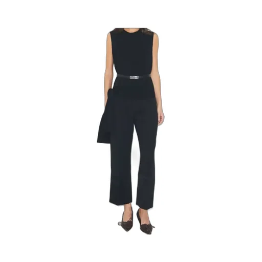 Cropped Crepe Pant
