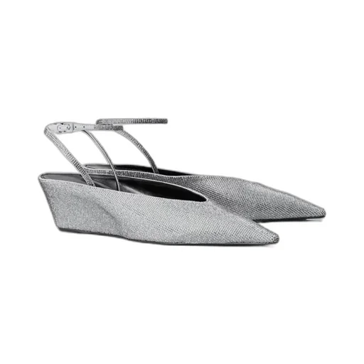 50Mm Pavé-Embellished Wedge-Heel Pumps