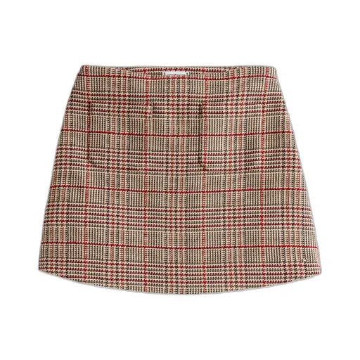 Check Tweed Mini Skirt