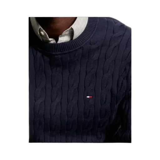 Cable-Knit Crew-Neck Sweater