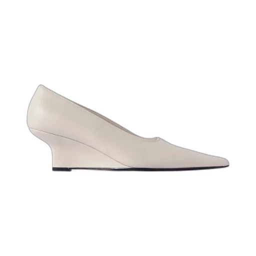 55Mm Sharp Nappa Wedge Pumps