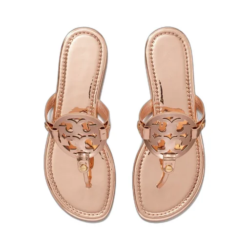 Miller Metallic-Leather Sandals
