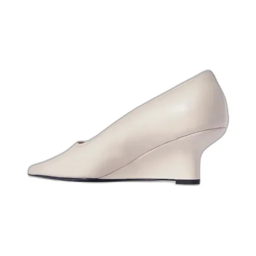 55Mm Sharp Nappa Wedge Pumps