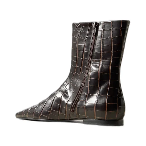 Square-Toe Ankle Boots