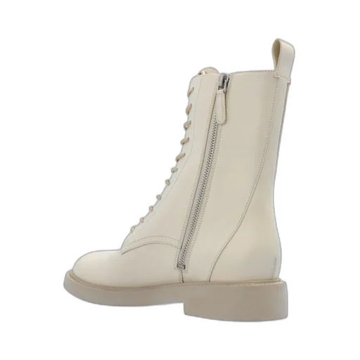 Logo-Embossed Leather Boots