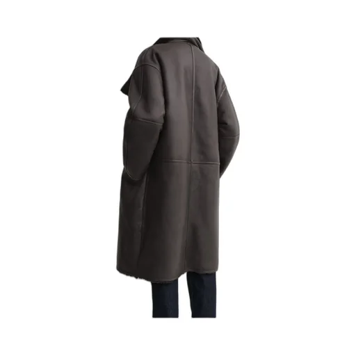 Paneled Shearling Coat