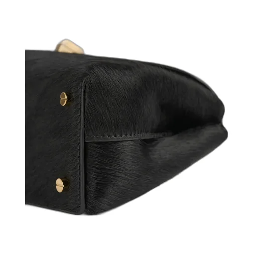 Pony Hair T-Lock Clutch