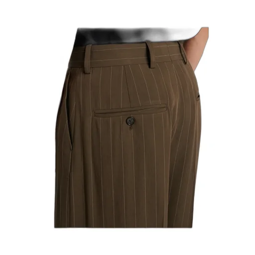 Pinstripe Straight Pants