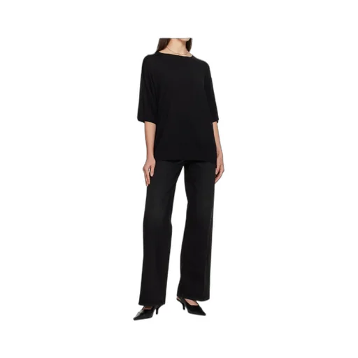 Non-Stretch Organic Cotton Wide-Leg Jeans
