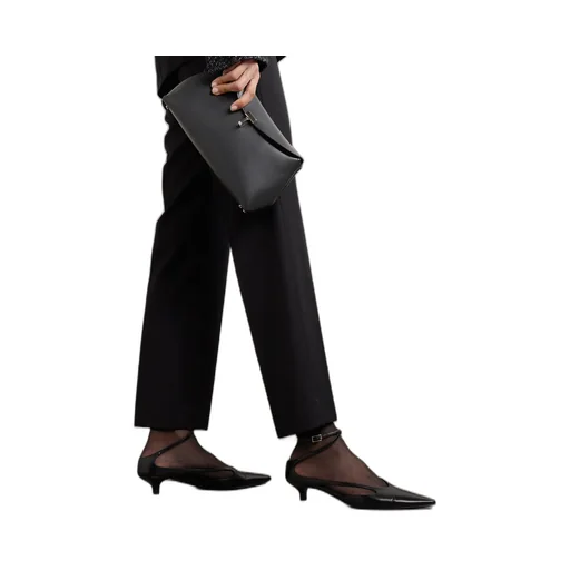 Cutout Leather Pumps