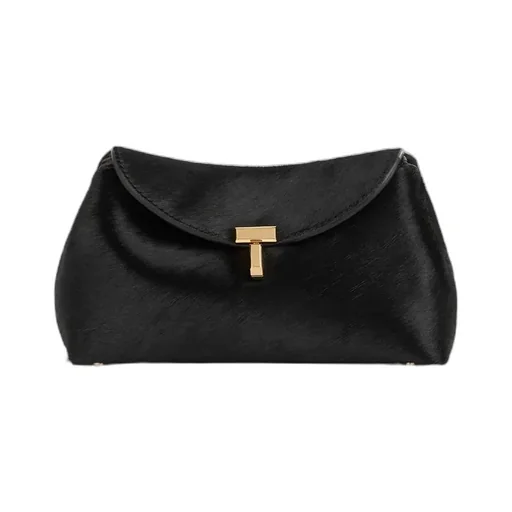 Pony Hair T-Lock Clutch