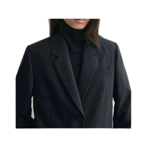 Tailored Pinstriped Blazer