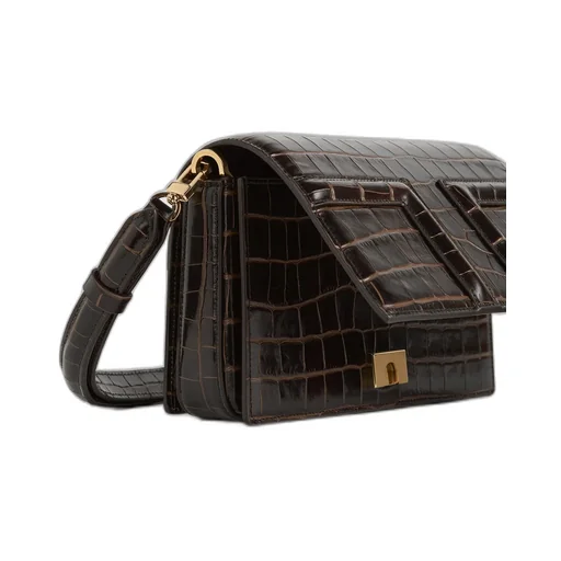 T-Flap Embossed Crossbody Bag