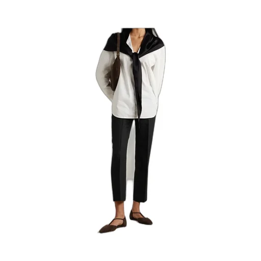Cropped Straight-Leg Trousers