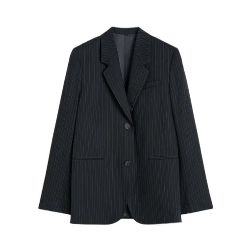 Tailored Pinstriped Blazer