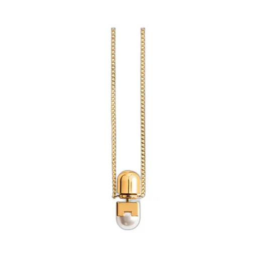 Gold-Tone And Faux Pearl Necklace