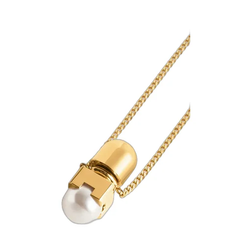 Gold-Tone And Faux Pearl Necklace
