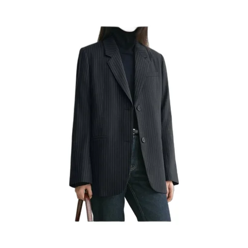 Tailored Pinstriped Blazer