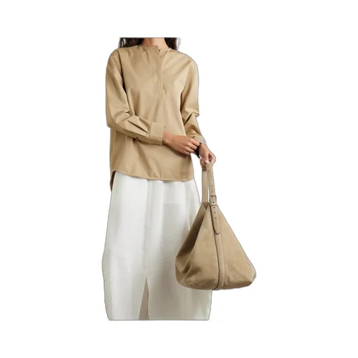 Collarless Cotton Shirt