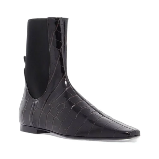 Imitation Alligator Ankle Boots