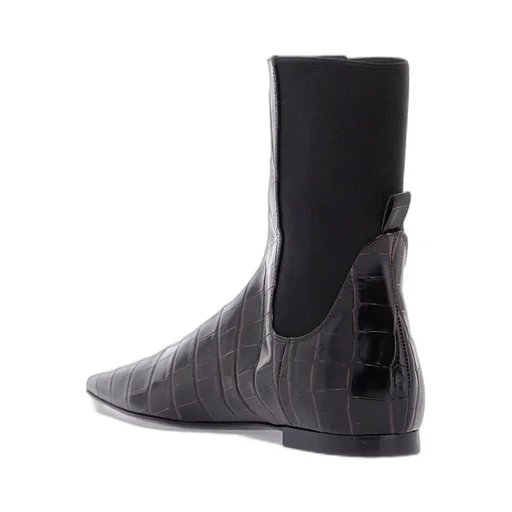 Imitation Alligator Ankle Boots