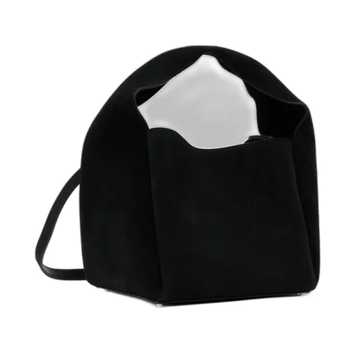 Hook Closure Cube Bucket Bag