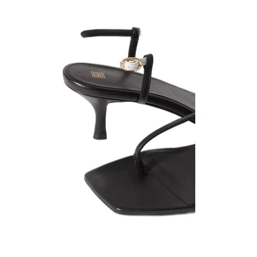 Two-Color High-Heeled Sandals