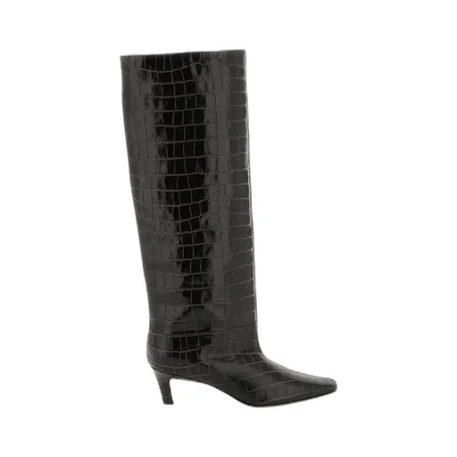 Embossed Knee-High Boots