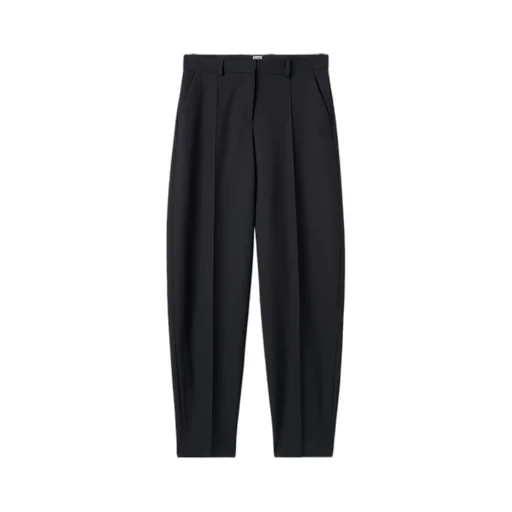 High-Waisted Tapered Trousers