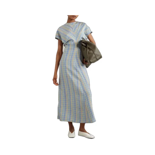 Pleated Checked Dress