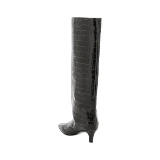Embossed Knee-High Boots