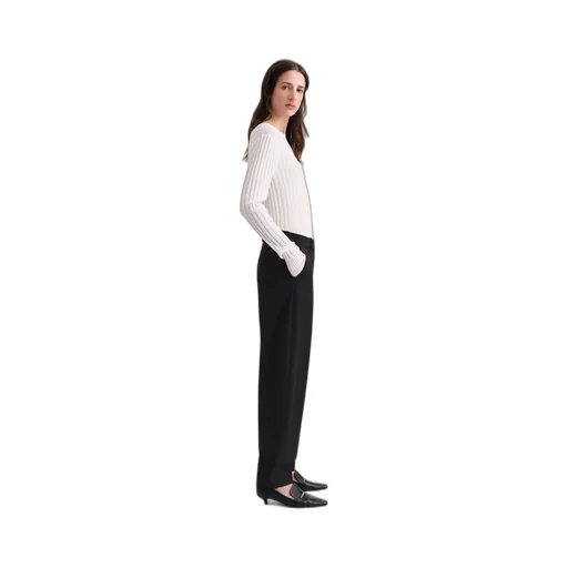 High-Waisted Tapered Trousers