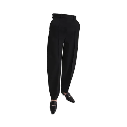High-Waisted Tapered Trousers