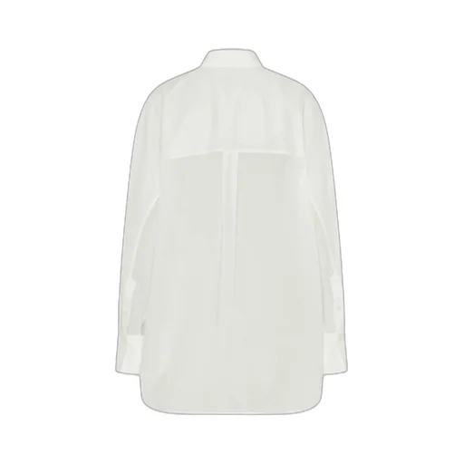 Point-Neck Long-Sleeved Shirt