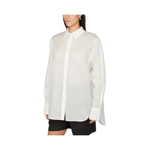 Point-Neck Long-Sleeved Shirt