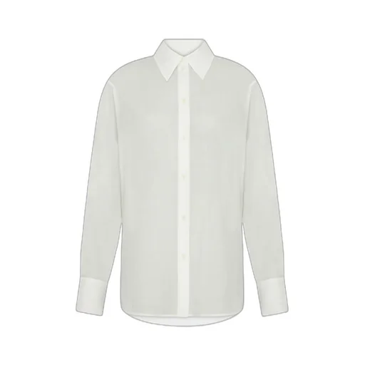 Point-Neck Long-Sleeved Shirt